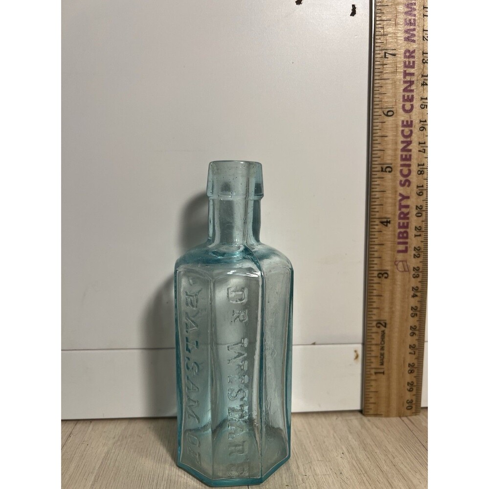 Dr. Wistar's Balsam of Wild Cherry Medicine Bottle Blue 12 oz